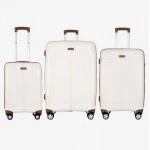 Suitcase set ENZO NORI LONDON Polypropylene Beige