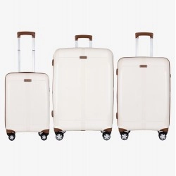 Suitcase set ENZO NORI LONDON Polypropylene Beige