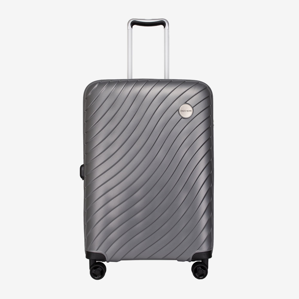 Hard Shell Suitcase ENZO NORI PORTO 68 cm ultra light Polypropylene Gray
