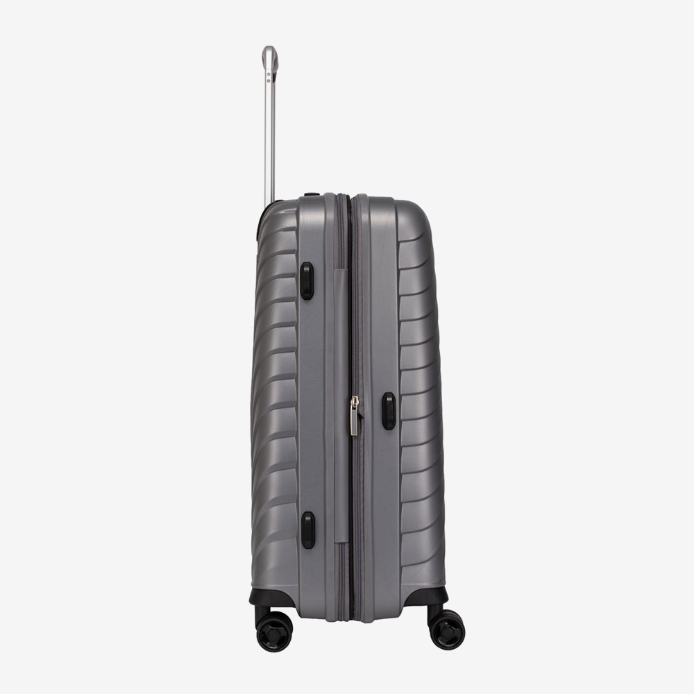 Hard Shell Suitcase ENZO NORI PORTO 68 cm ultra light Polypropylene Gray
