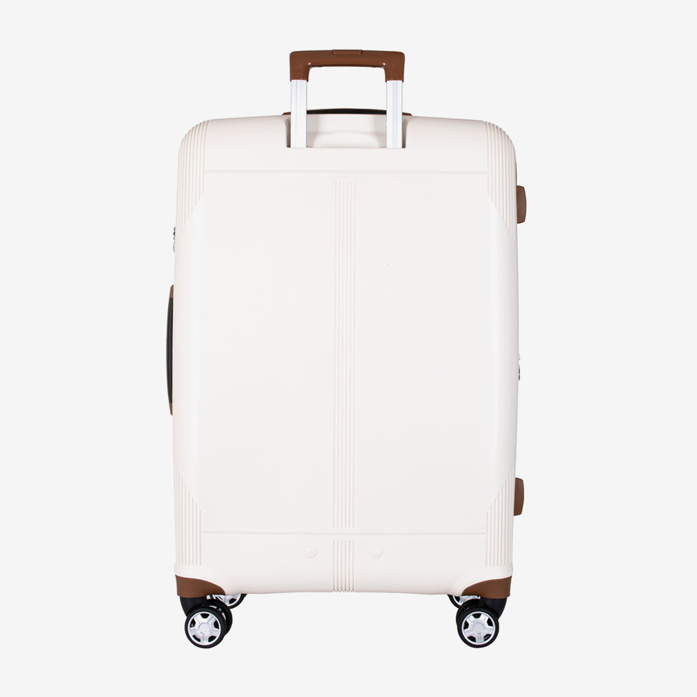4 Wheeled Suitcase ENZO NORI LONDON 76 cm Polypropylene Beige