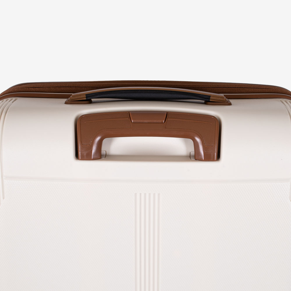 4 Wheeled Suitcase ENZO NORI LONDON 76 cm Polypropylene Beige